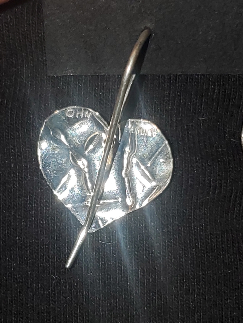 Harry Mason Of California Sterling Silver Leaf Earrings - Picture 3 of 9